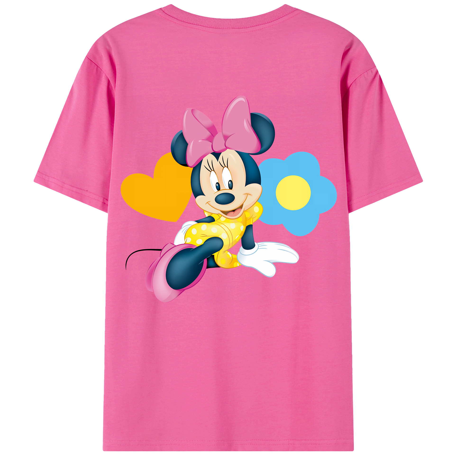 （画像用） ミッキーマウス Mickey Mouse レディース半袖Tシャツ(バックプリント)
